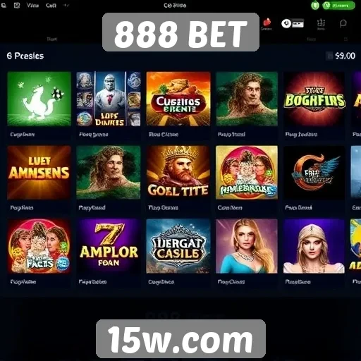 Avaliação das opções de jogos no site 888 BET
